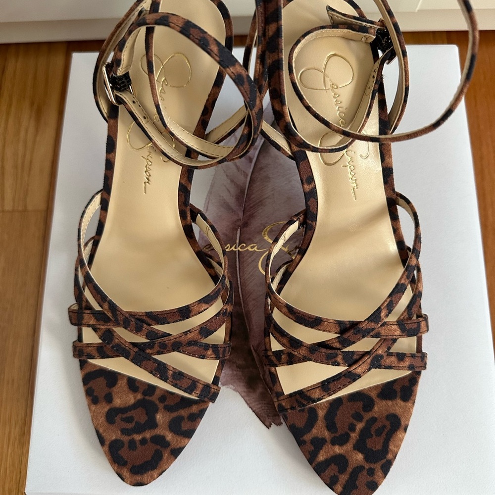 Jessica Simpson Animal Print Strappy Sandals